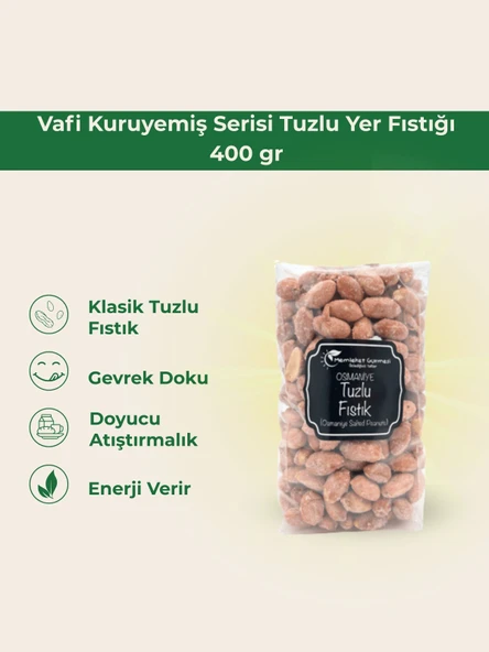 Vafi Kuruyemiş Serisi Tuzlu Yer Fıstığı 400 gr 1 ADET ürün görseli 1