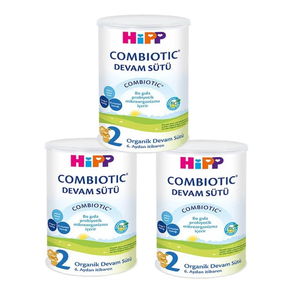 Hipp Organik Combiotic Bebek Sütü 2 Numara 350 gr 3 Adet ürün görseli 1