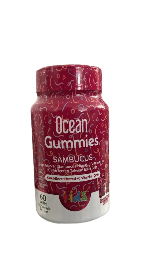 Ocean Gummies Sambucus 60 Adet Çiğnenebilir Jel Form 8697595873748 ürün görseli 1