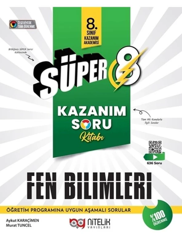 NİTELİK 8.SINIF SÜPER KAZANIM FEN BİLİMLERİ SORUKİTABI ürün görseli 1