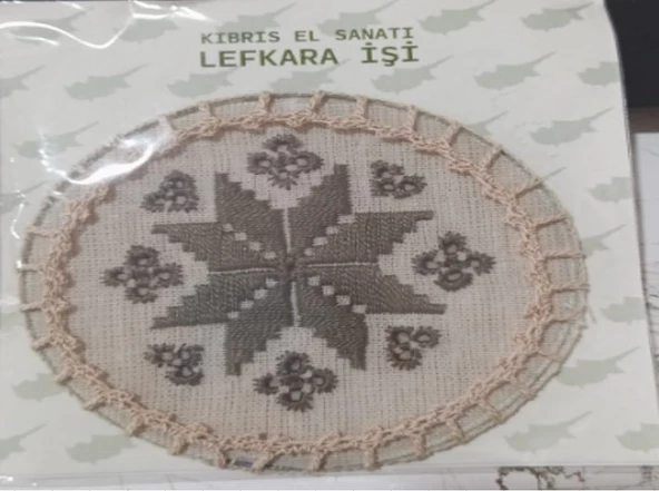 Kıbrıs İşi  Lefkara İşi Bardak Altlığı ürün görseli 1