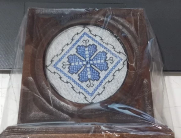Kıbrıs İşi  Lapta İşi Plaket Tahta Çerçeveli ürün görseli 1