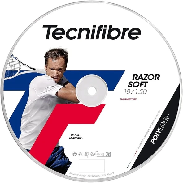 Tecnifibre Razor Soft Karbon 18/1.20 200m Rulo Kordaj 04RRAS120N ürün görseli 1