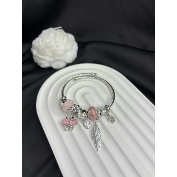 Charm Figürlü Çelik Bileklik - Resim 3