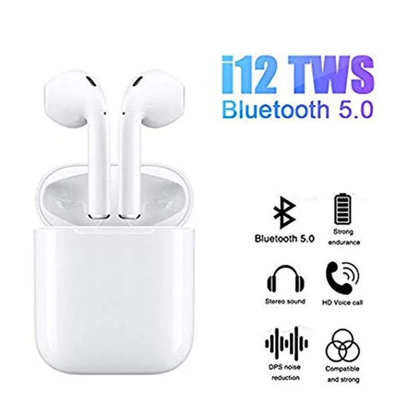 İ12  Wireless Air Bluetooth Kablosuz Kulaklık - Resim 2