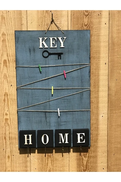 Dekoratif Home Keys Ahşap Resimlik Ve Notluk ürün görseli 1