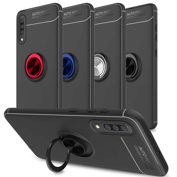 FitCase Samsung Galaxy A01 (A015) Kılıf Auto Focus Ring Arka Kapak ürün görseli 1
