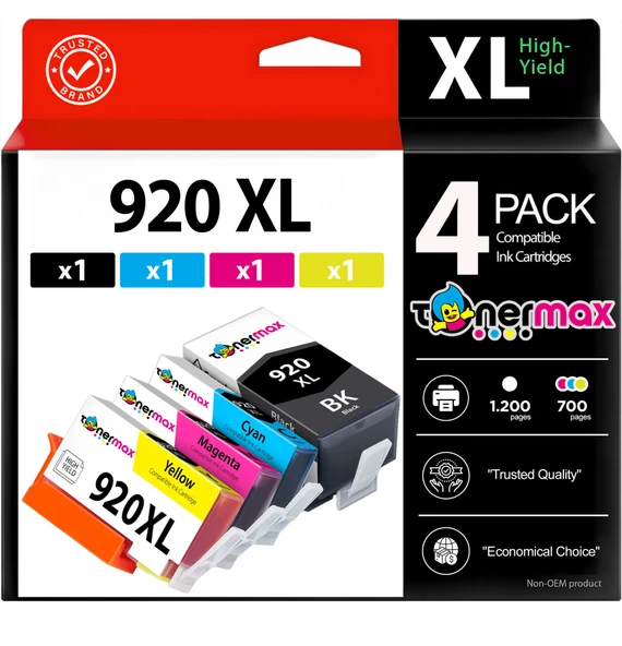 HP Officejet 7500A Muadil Kartuş Takım / Hp 920XL Muadil Kartuş Set ürün görseli 1
