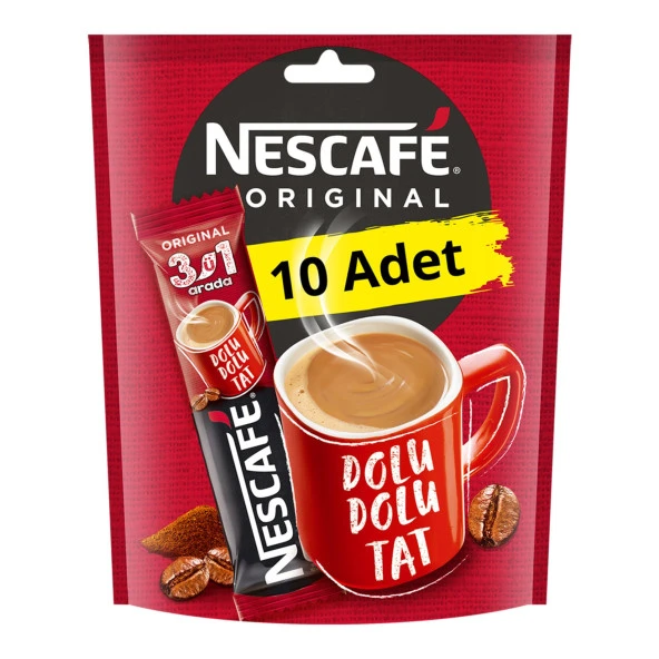 Nescafe 3'ü 1 Arada Orijinal Kahve 17,5 gr 60 Adet ürün görseli 1