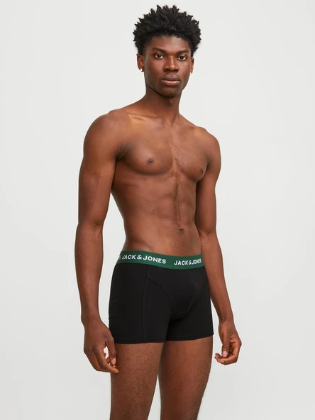 JACK JONES Solıd Erkek Pamuklu 5 li Boxer 12254366 - Resim 3