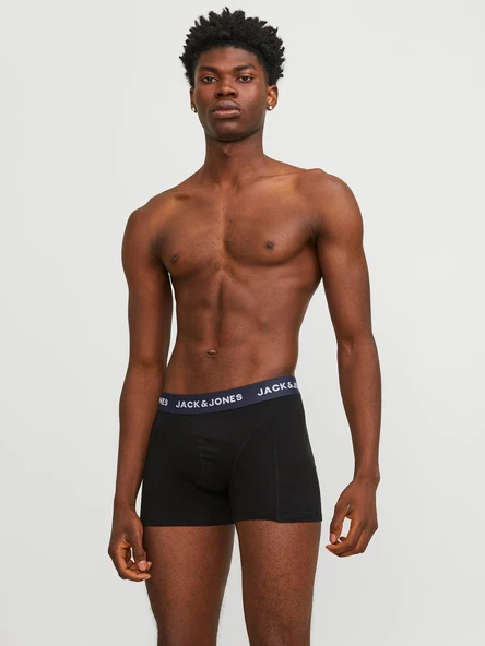 JACK JONES Solıd Erkek Pamuklu 5 li Boxer 12254366 - Resim 4
