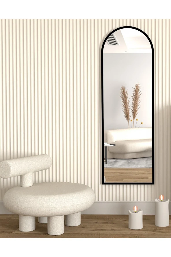 DekorLife Siyah Dekoratif Boy Aynası 150x50cm ürün görseli 1