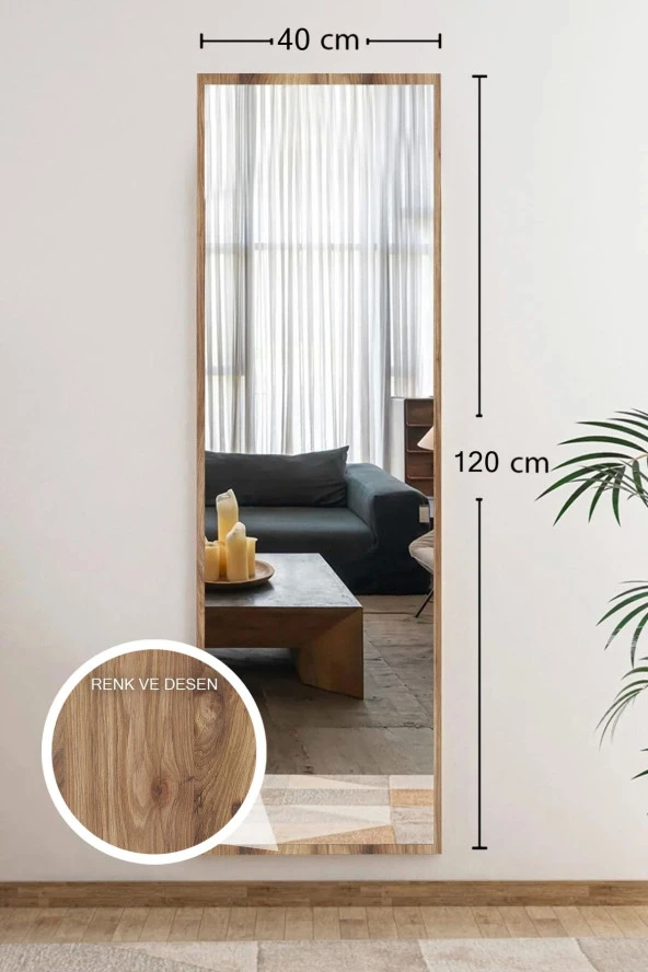 Nysamo 40x120 Cm Boy Ayna Antre Koridor Konsol Duvar Salon Banyo Wc Ofis Çocuk Yatak Odası Boy Aynası ürün görseli 1