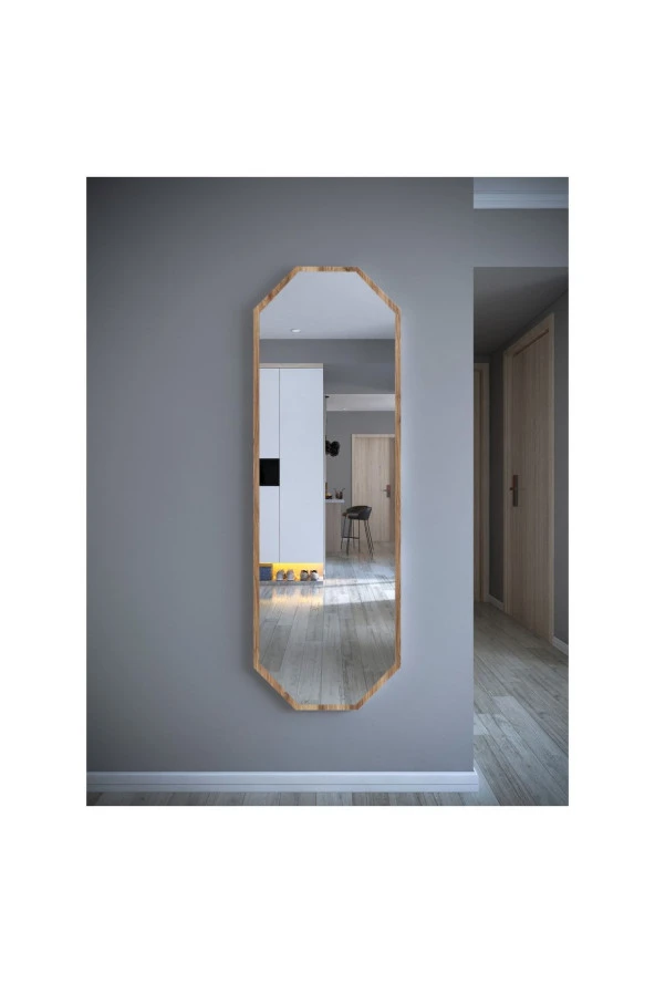 Nysamo Ceviz 6 gen Dekoratif Boy Aynası 40x120 cm ürün görseli 1