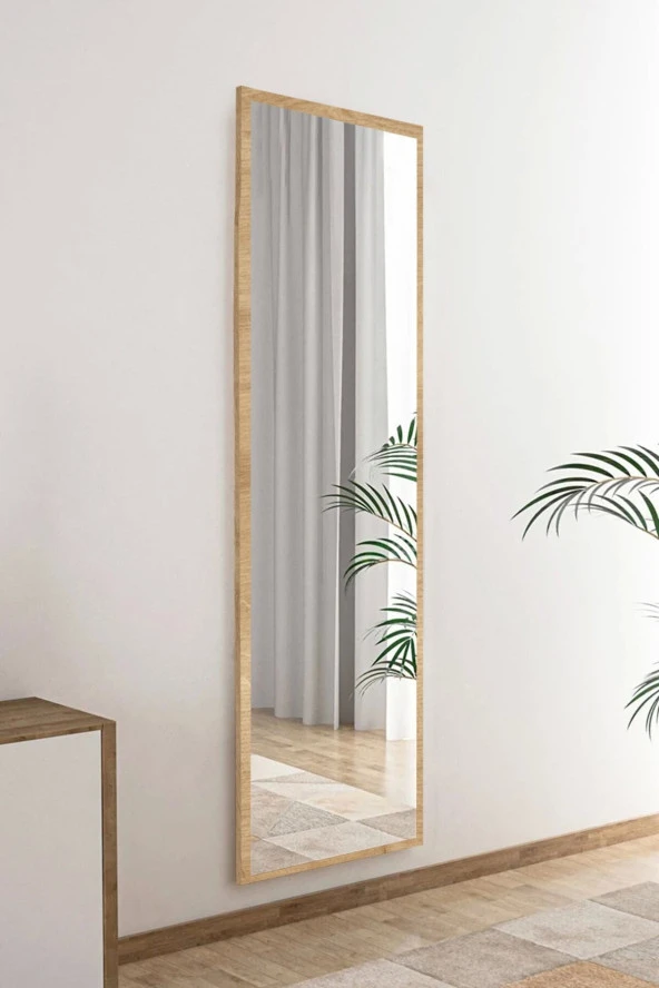 Nysamo 50x150 Cm Meşe Boy Ayna Antre Koridor Konsol Duvar Salon Banyo Wc Ofis Çocuk Yatak Odası Boy Aynası ürün görseli 1