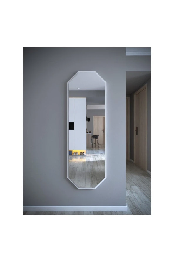 Nysamo Beyaz 6 gen Dekoratif Boy Aynası 40x120 cm ürün görseli 1