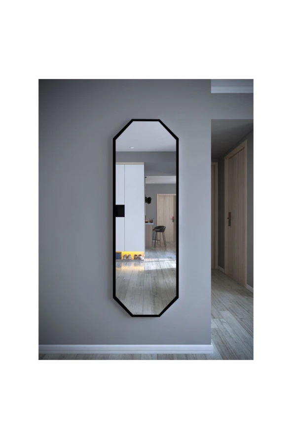 Nysamo Siyah 6 Gen Dekoratif Boy Duvar Aynası 50x150 Cm ürün görseli 1