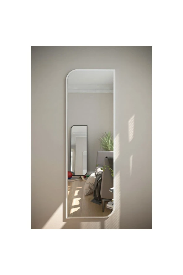 Nysamo Tarz Design Beyaz Dekoratif Boy Aynası 50x150 ürün görseli 1