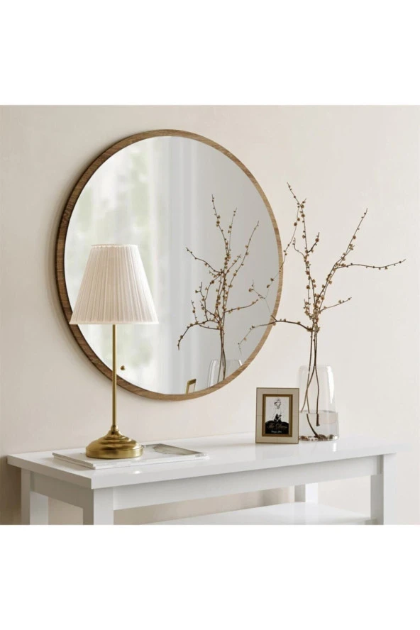 Nysamo Tarz Design Yuvarlak Antre Hol Koridor Duvar Salon Mutfak Banyo Ofis Aynası 45 Cm ürün görseli 1