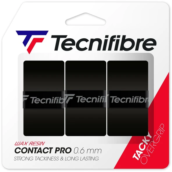 Tecnifibre Contact Pro 3'lü 0.6mm Siyah Tenis Gribi 52ATPCONBK ürün görseli 1