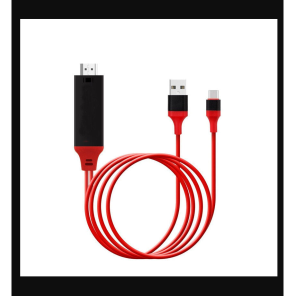 QASUL 4K Tip-C USB C - HDMI 1080 P TV 2 METRE  HDTV Kablosu ürün görseli 1