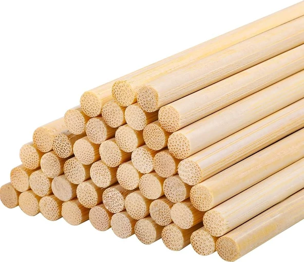 Ahşap Bambu Maket Patates Kızartma Çubuğu Çöp Şiş - Boy : 35 Cm./ En : 5 mm. - 100 Adetlik 1 Paket ürün görseli 1