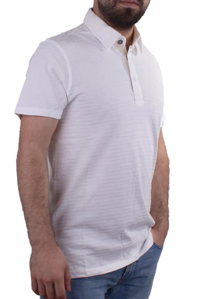 Twister Jeans 2214 Ekru Polo Yaka Erkek T-Shirt ürün görseli 1