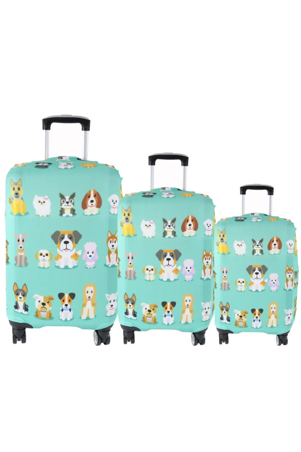 My 78 Küçük Köpekler VALİZ KILIFI / BAVUL KORUYUCU ÖRTÜSÜ Büyük, Orta, Kabin Boy Set ürün görseli 1