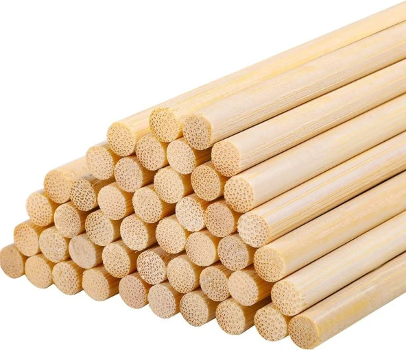 Ahşap Bambu Maket Patates Kızartma Çubuğu Çöp Şiş - Boy : 35 Cm./ En : 5 mm. - 1000 Adet ürün görseli 1