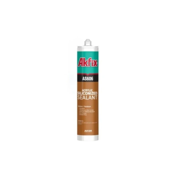 Akfix AS606 Silikonize Mastik Kahverengi 500 GR ürün görseli 1