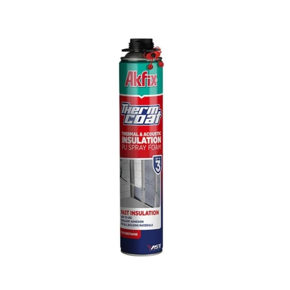 Akfix Thermcoat Termal ve Akustik Yalıtım Poliüretan Köpüğü 930 Gr ürün görseli 1