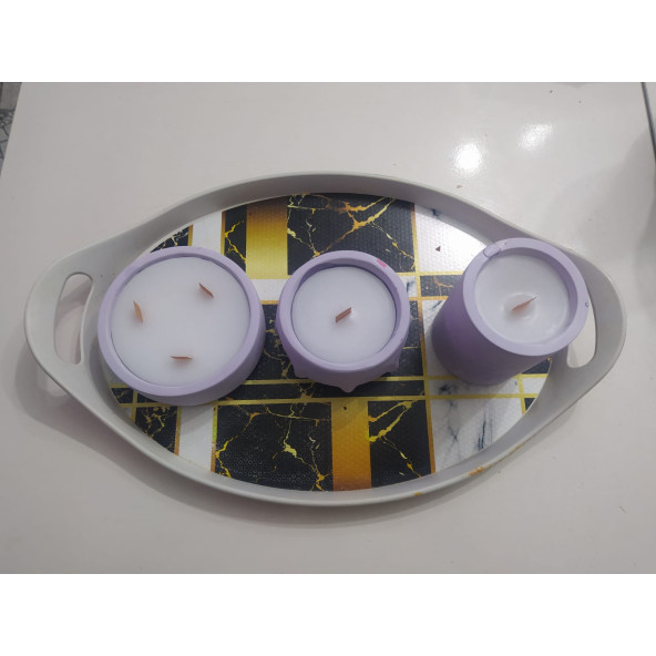 Batik Beton Saksıda Kokulu Mum - Resim 5