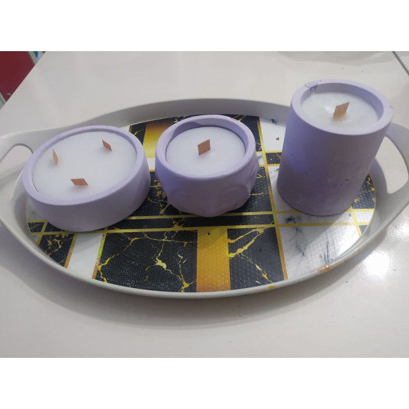 Batik Beton Saksıda Kokulu Mum - Resim 7