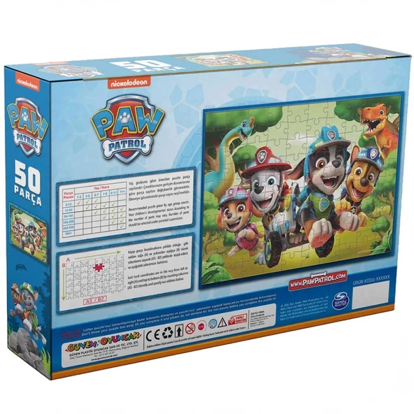 Paw Patrol 50 Parça Puzzle - GVN0020 - Resim 2