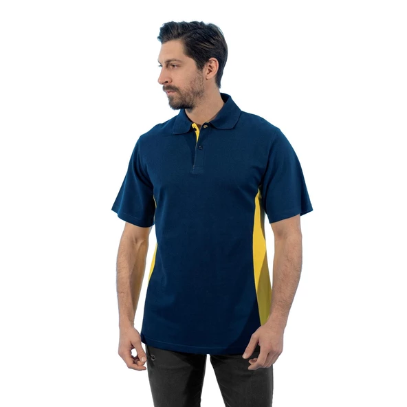 Şensel, Polo Yaka Tişört, Lacivert-Sarı -136E2769- Tshirt ürün görseli 1