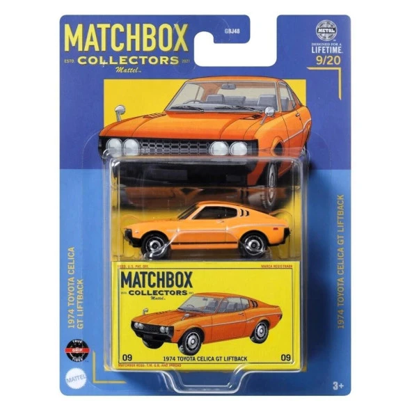 Matchbox Koleksiyon Araçlar GBJ48 - HVW16 1974 TOYOTA CELICA GT LIFTBACK ürün görseli 1