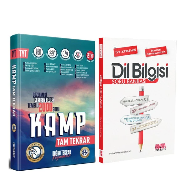 Bilgi Sarmal TYT Kamp Tam Tekrar ve AKM Dil Bilgisi Soru Bankası Seti 2 Kitap ürün görseli 1