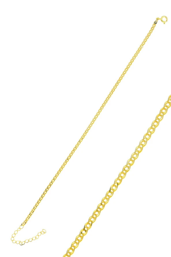 Gümüş altın yaldızlı iç içe geçmeli zincir bileklik SGTL12280GOLD ürün görseli 1