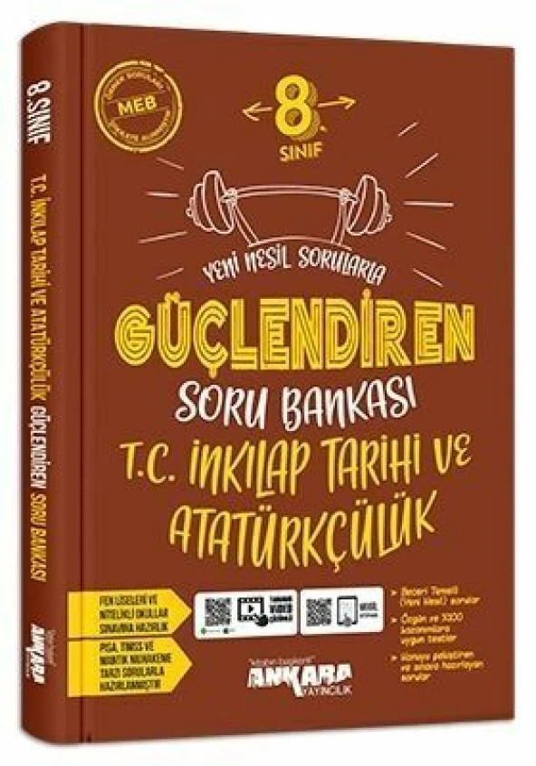 Ankara Yayıncılık 8. Sınıf T.C. İnkılap Tarihi ve Atatürkçülük Güçlendiren Soru Bankası ürün görseli 1