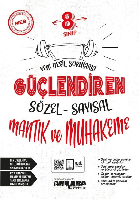 Ankara Yayıncılık 8. Sınıf Sözel Sayısal Mantık Ve Muhakeme Güçlendiren Soru Bankası ürün görseli 1