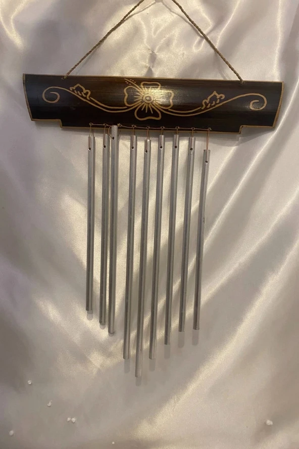 Rüzgar Çanı Deprem Zili Çanı Ahşap Metal Borulu ürün görseli 1