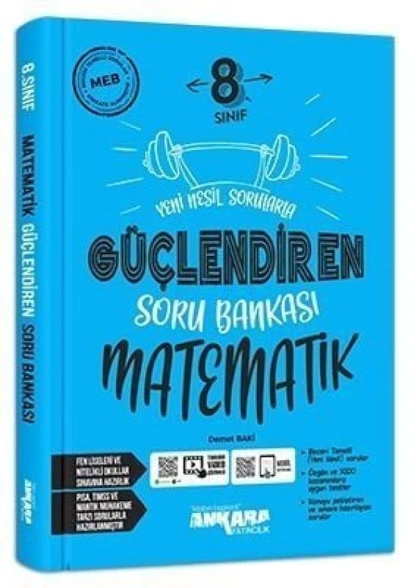 Ankara Yayıncılık 8. Sınıf Matematik Güçlendiren Soru Bankası ürün görseli 1