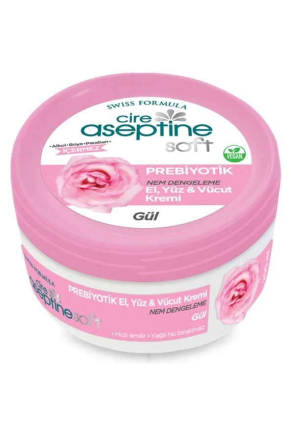 Cire Aseptine Soft Prebiyotik Gül Krem 200 ml ürün görseli 1