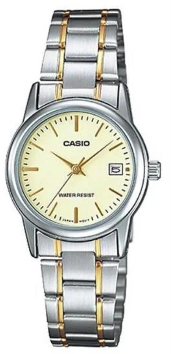 CASIO LTP-V002SG-9AUDF ALTIN KAPLAMA TAKVİMLİ BAYAN KOL SAATİ ürün görseli 1