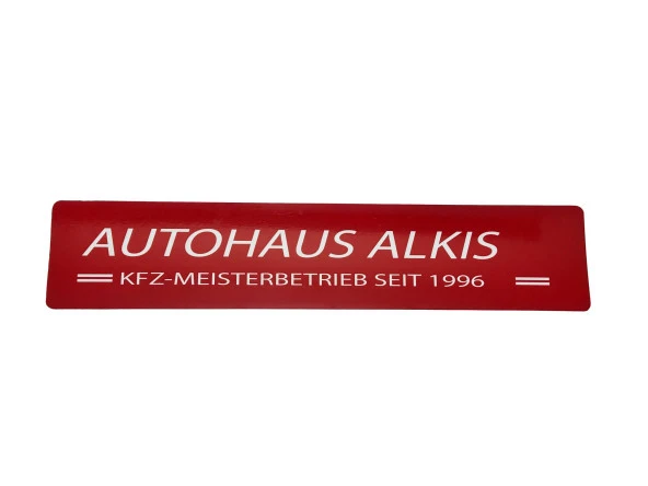 Dekor Araç Galeri Plakası 52x11cm (Kırmızı) ürün görseli 1