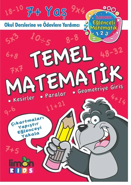 İlk Okul Eğlenceli Matematik Çıkartmalı Temel Matematik ürün görseli 1