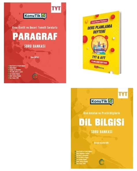 TYT KonuTik Paragraf ve Dilbilgisi Konu Özetli Soru Bankası ürün görseli 1