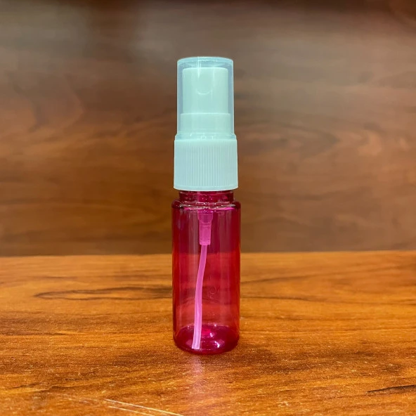 15 cc Pembe Fısfıs Pet Şişe - Beyaz Spreyli - 15 ml Pembe Plastik Şişe  x 10 Adet ürün görseli 1