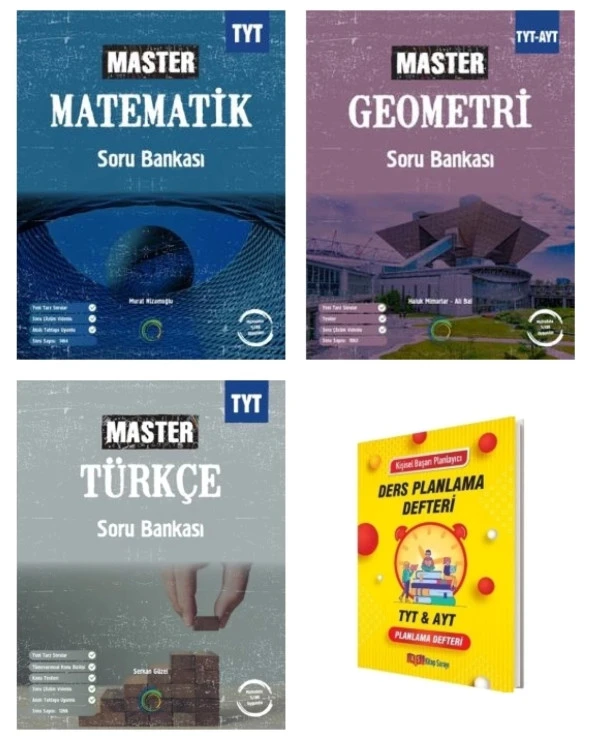TYT Master Matematik Geometri ve Türkçe Soru Bankası 3lü Set ürün görseli 1