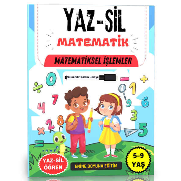 Matematik İşlemler YAZ-SİL Kitabı (5-9 YAŞ) ürün görseli 1